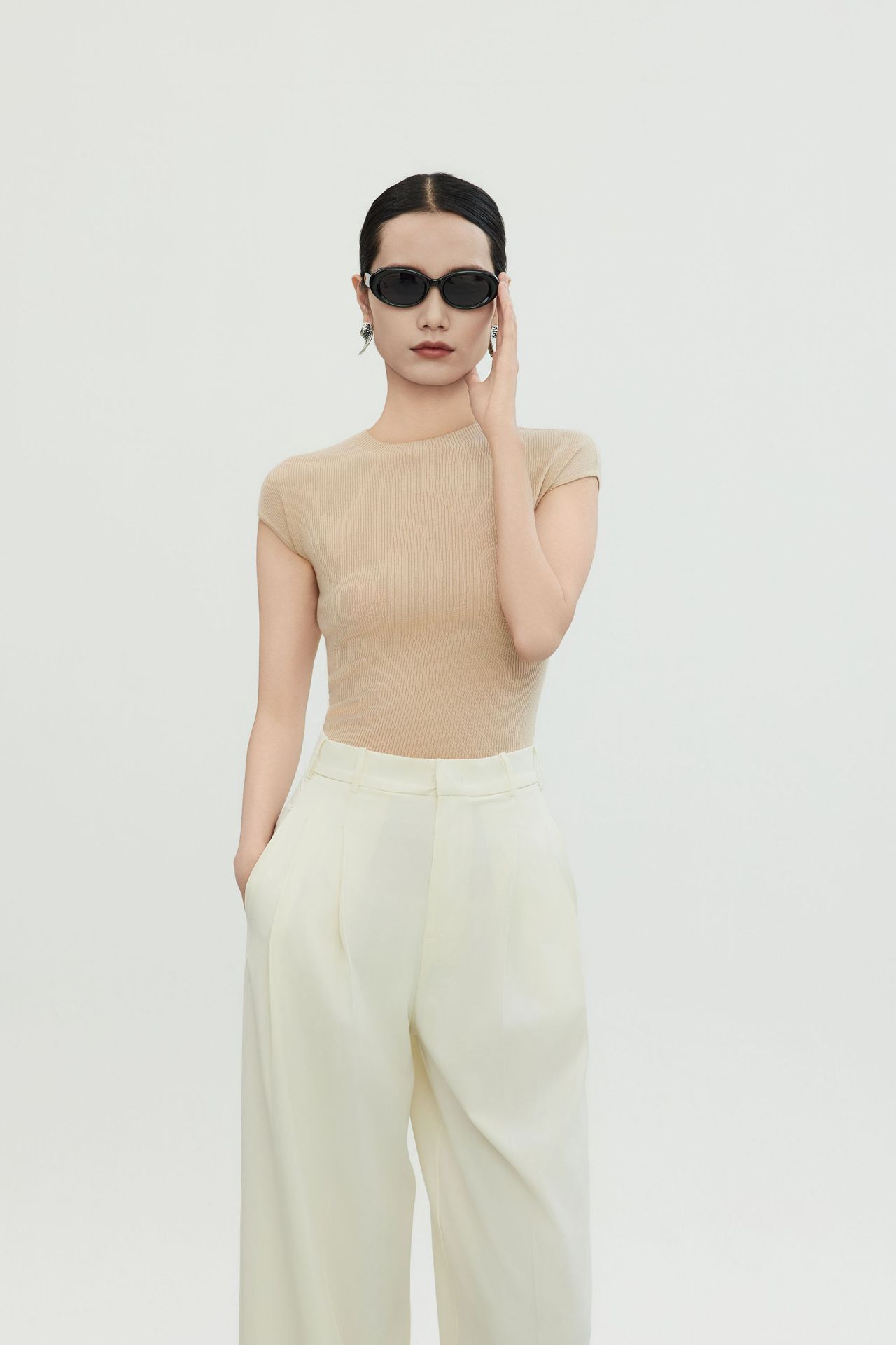 白露版型巨好无缝短袖针织衫半袖打底上衣圆领T恤女羊毛衫修身详情27