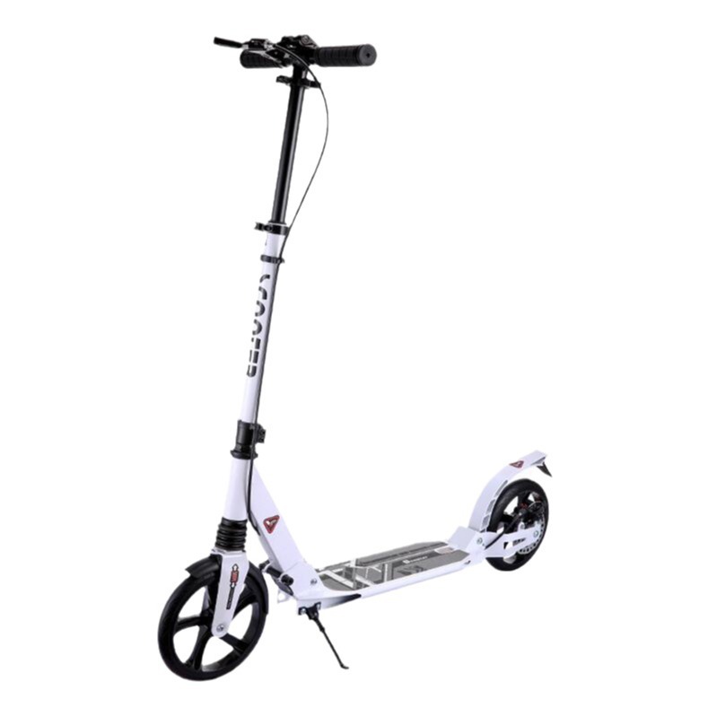 厂家直供PU两轮滑板车单脚铝合金折叠脚踏车双减震代步轮滑车批发详情12