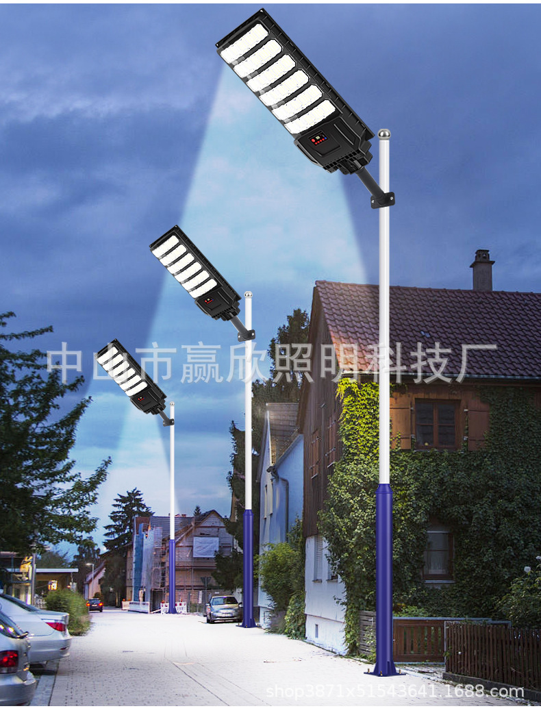 New telescopic pole integrated solar lamp, solar street lamp manufacturer wholesale outdoor lighting lamp, household garden lamp pic 14
