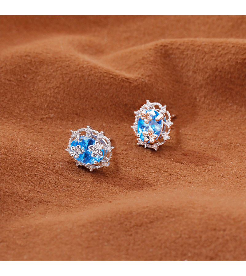 Hyacinth luz extravagancia brillo zirconita azul paloma huevo earras moda mujer temperamento versátil earpieces 2025 tik yin boom style pendientes pic 5