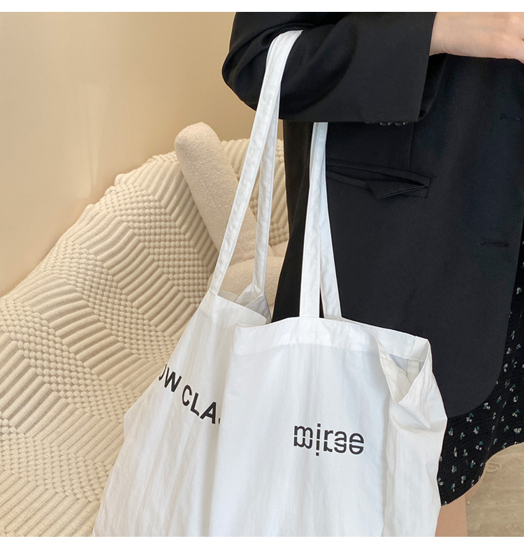 热巴同款帆布包LOWCLASSIC大容量通勤单肩包简约购物袋潮百搭详情21