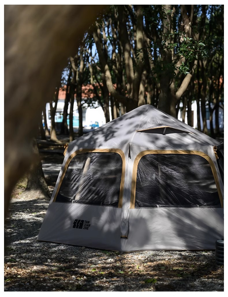 Explorer Speed Open Hexagonal inflatable Tent, a new portable folding rainproof and sun-proof product for outdoor camping and overnight camping pic 15