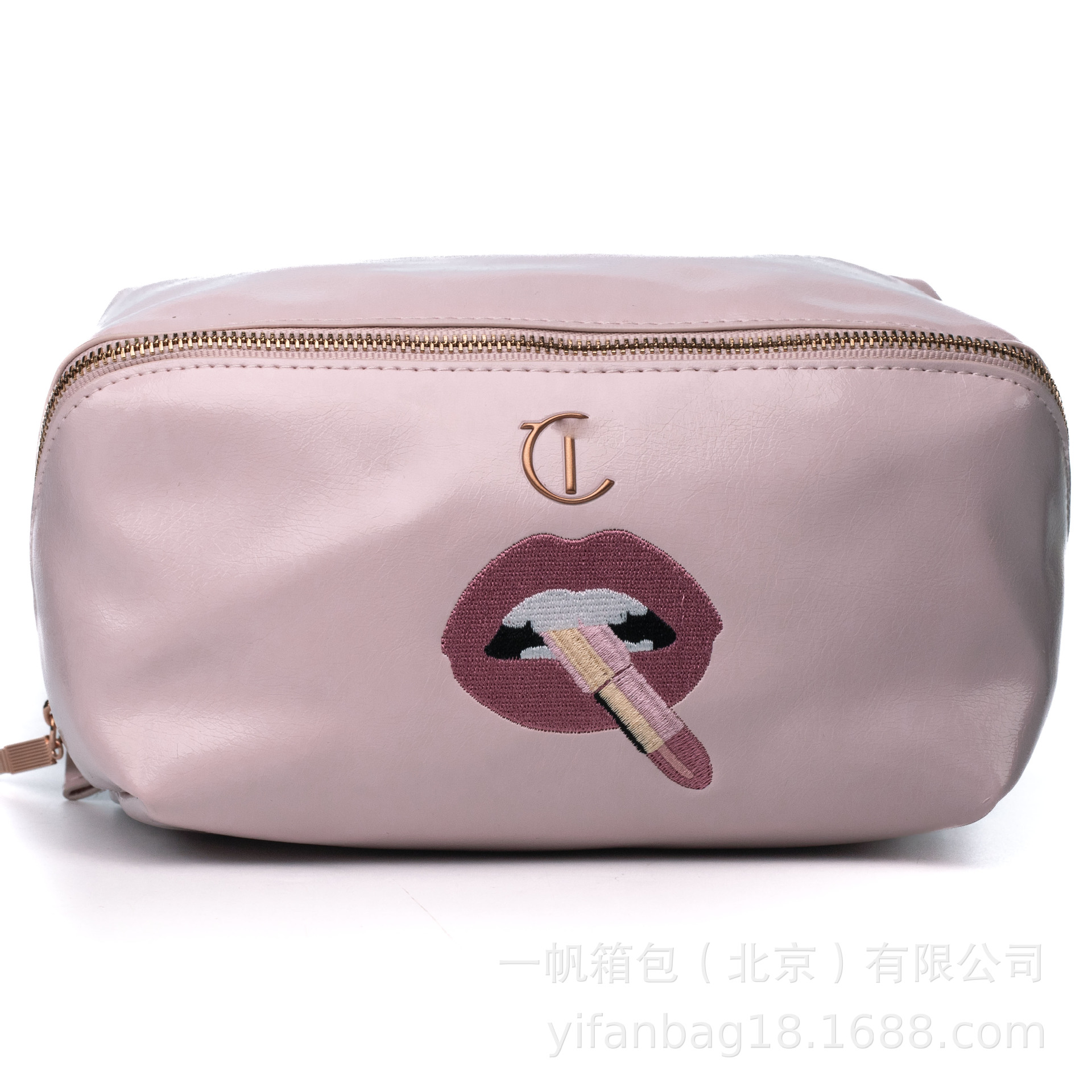 大号pu化妆包粉色全开拉链化妆包多功能枕头包厂家定制旅行化妆包详情1