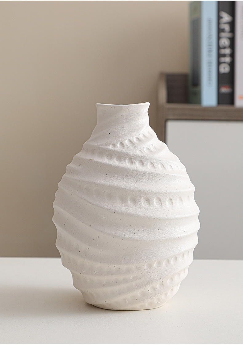2026 New Nordic ceramic vases, simple flower arrangement vases, home living room decoration ornaments, creative vases, cross-border wholesale pic 14