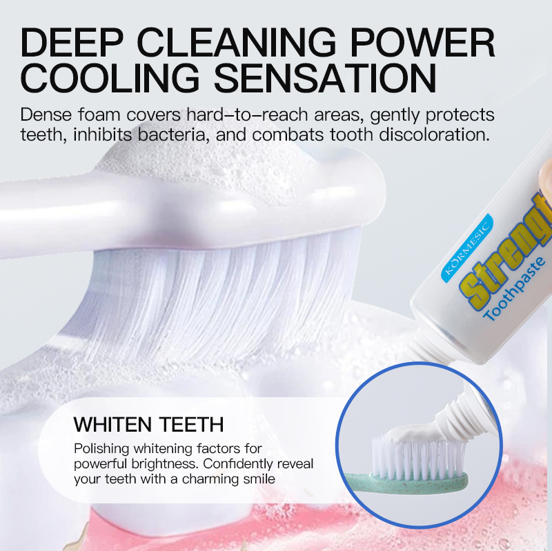 KORMESIC all-English toothpaste to reduce stains, clean mouth, freshen breath and prevent tooth decay toothpaste pic 22