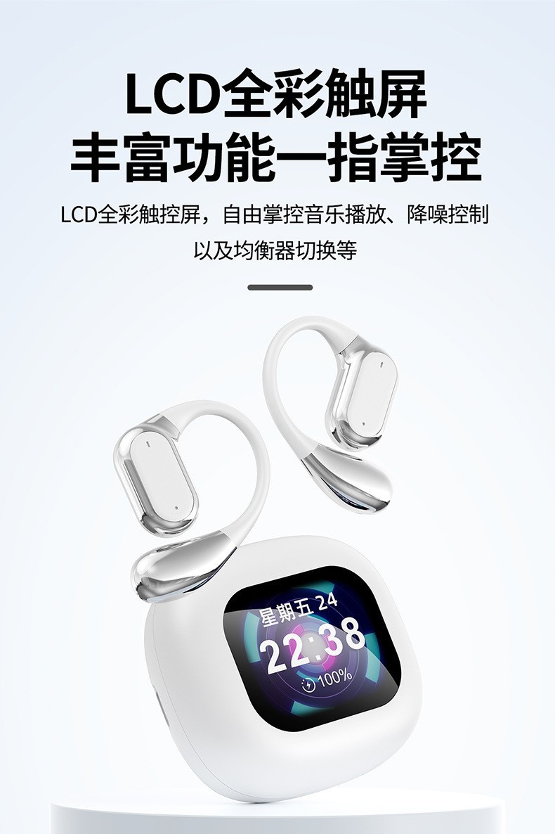 AI Intelligent Simultaneous Interpretation Q18 Bluetooth Headphones OWS over-ear multi-functional color screen Ultra-long battery Life Bluetooth headphones pic 3