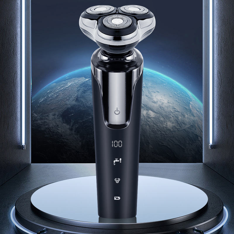 Cross-border digital display 8801 shaver, electric water shampoo, razor, USB charging, three-in-one or four-in-one beard knife pic 26