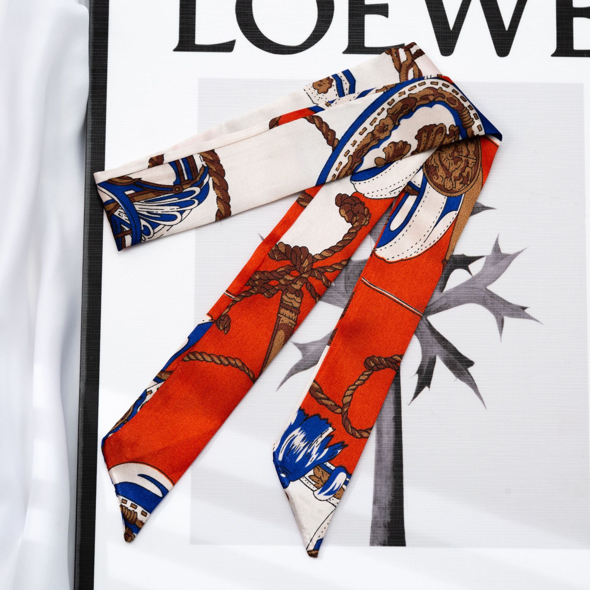 2025 Small silk scarf, hair band, long silk scarf, hair band, silk ribbon, Suzhou and Hangzhou souvenir packaging box, silk scarf pic 23