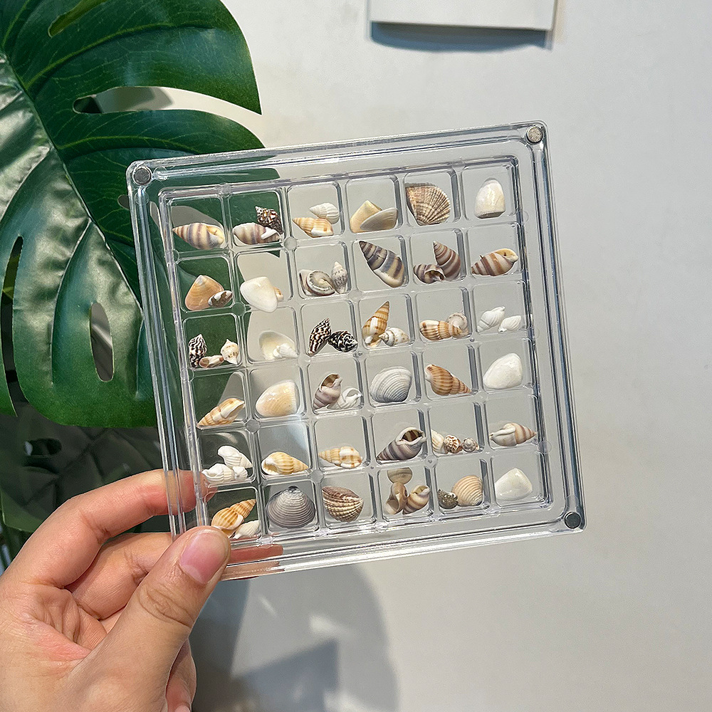 TEMUSHEIN亚克力磁吸36格贝壳宝石展示收纳盒高透饰品装饰盒支架详情14