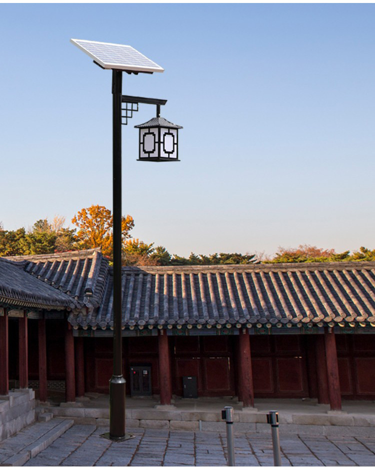 National trend solar garden lamps, Chinese-style antique 3-meter outdoor park, community waterproof road, retro landscape lamps, led street lamps pic 16