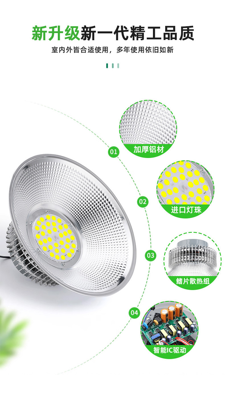 上海亚明 led工矿灯 100W200W仓库厂房车间吊灯 室内篮球场照明灯详情2