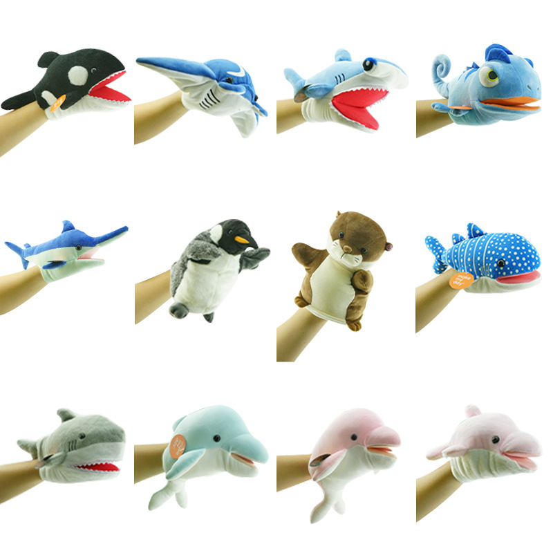 海洋馆鲨鱼虎鲸会动手偶腹语手偶张嘴玩具幼儿园表演讲故事动物详情1