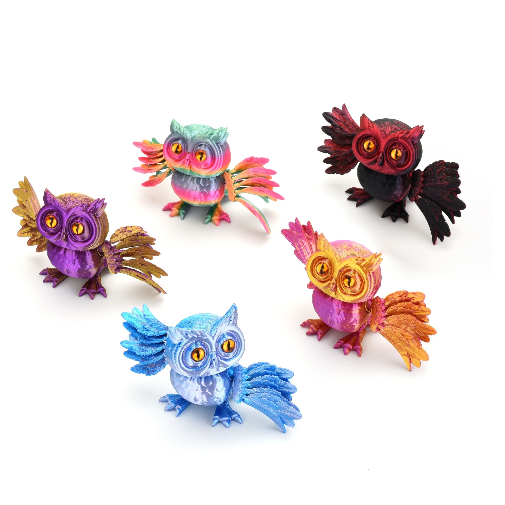 3D打印猫头鹰摆件手办儿童玩具关节可活动工艺礼品解压创意解压详情1