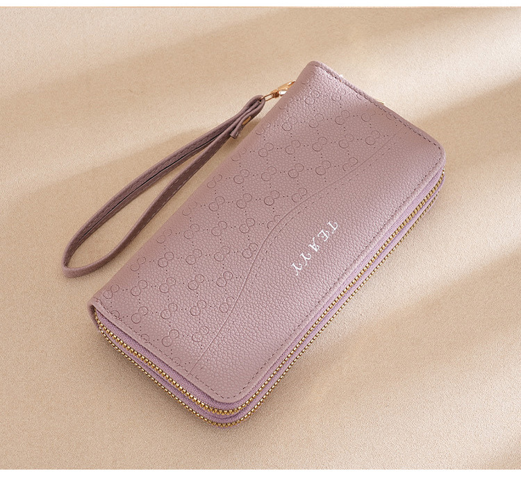 钱包女生长款双拉链wallet手机包女士钱夹大容量手拿包零钱包批发详情20