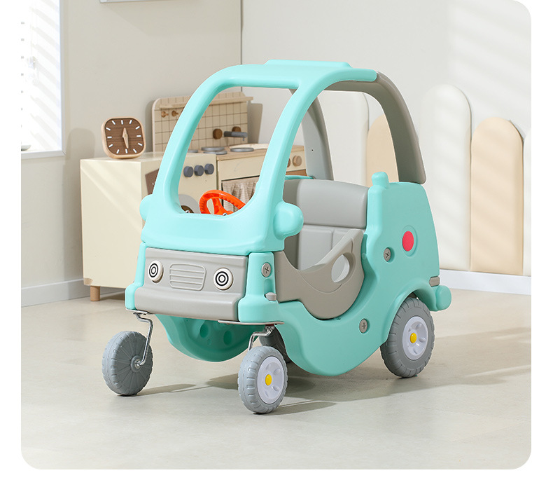 塑料滑行玩具车淘气堡消防公主车宝宝学步滑板车四轮助力小房详情32