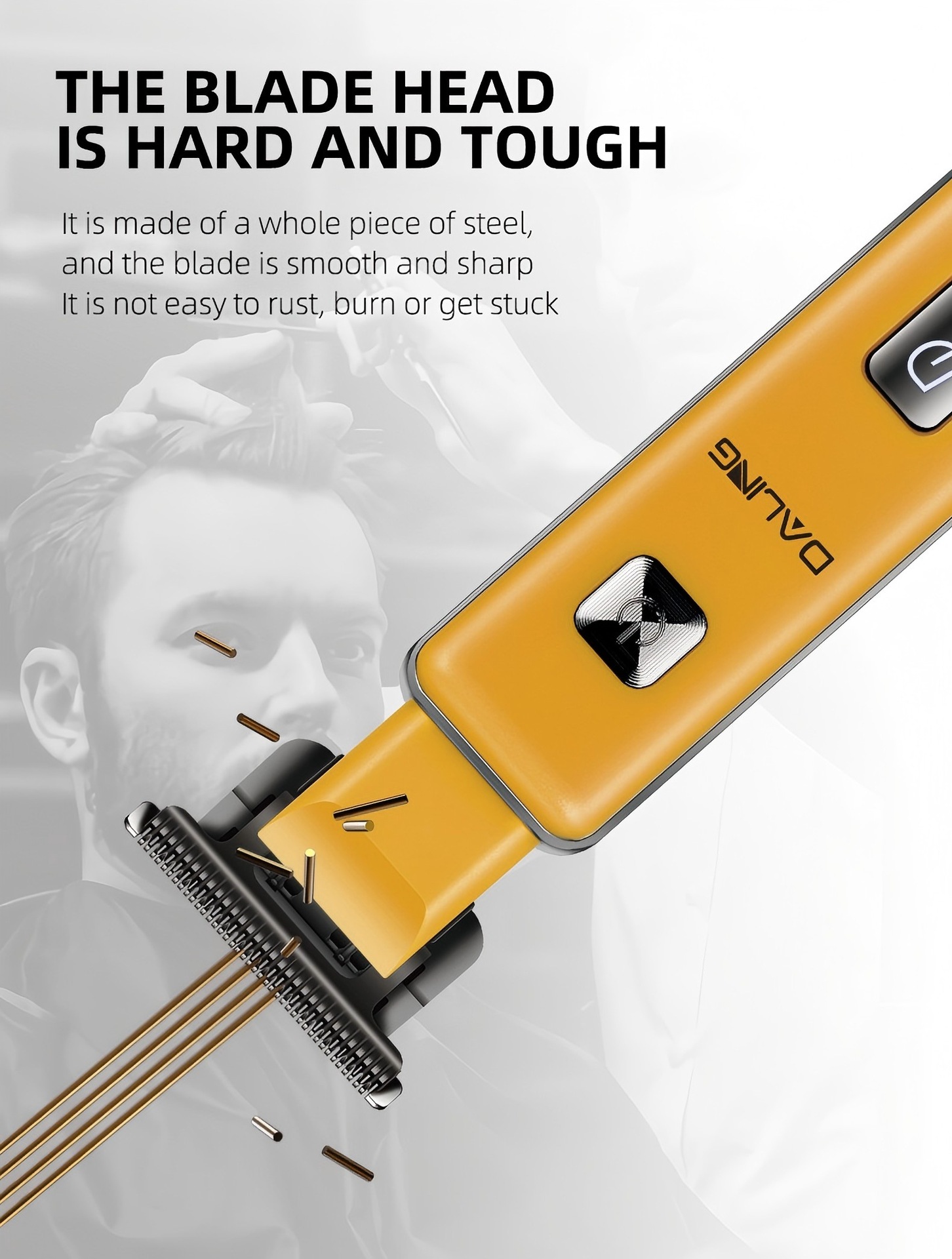 DALING 0021 Hair clipper with digital display USB charging oil head clipper for home hair salon engraving haircuts pic 12