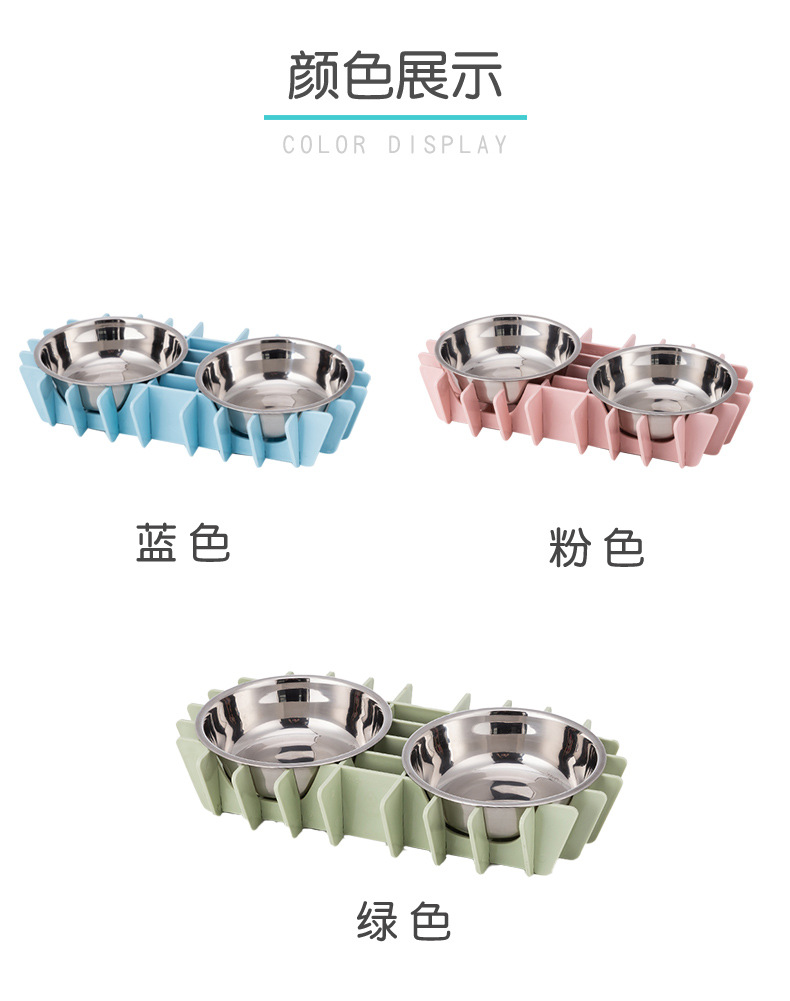 Cuencos para mascotas cuencos para gatos comedores para mascotas insertos de DIY cuencos dobles de acero inoxidable lavabo para perros lavabo para gatos pic 8