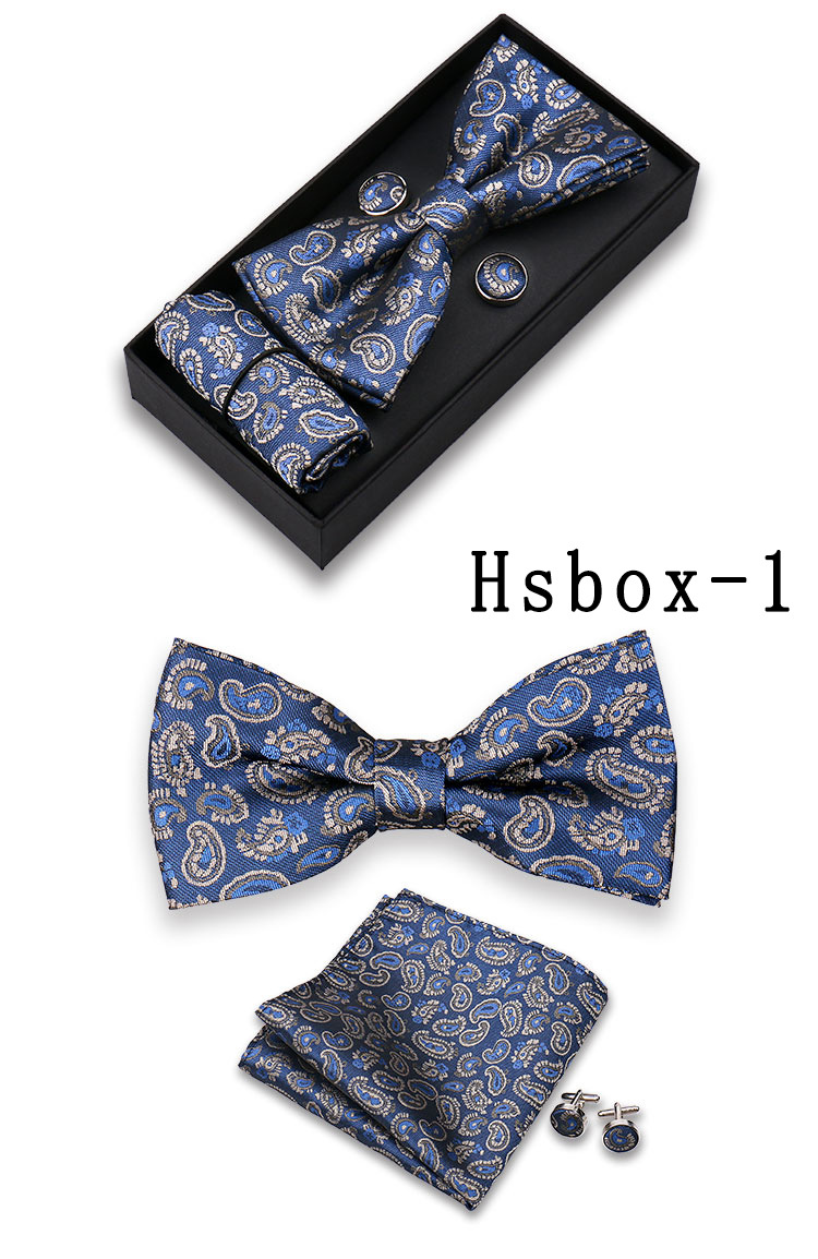 男士结婚礼服配饰套装红色领结口袋巾袖扣三件套现货男士领结领花西装配件详情3