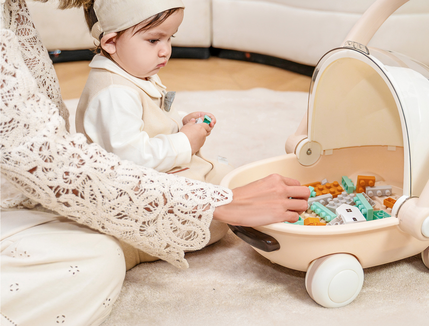 新款儿童学步车侧翻手推车多功能音乐益智积木创意可爱翻盖助步车详情28