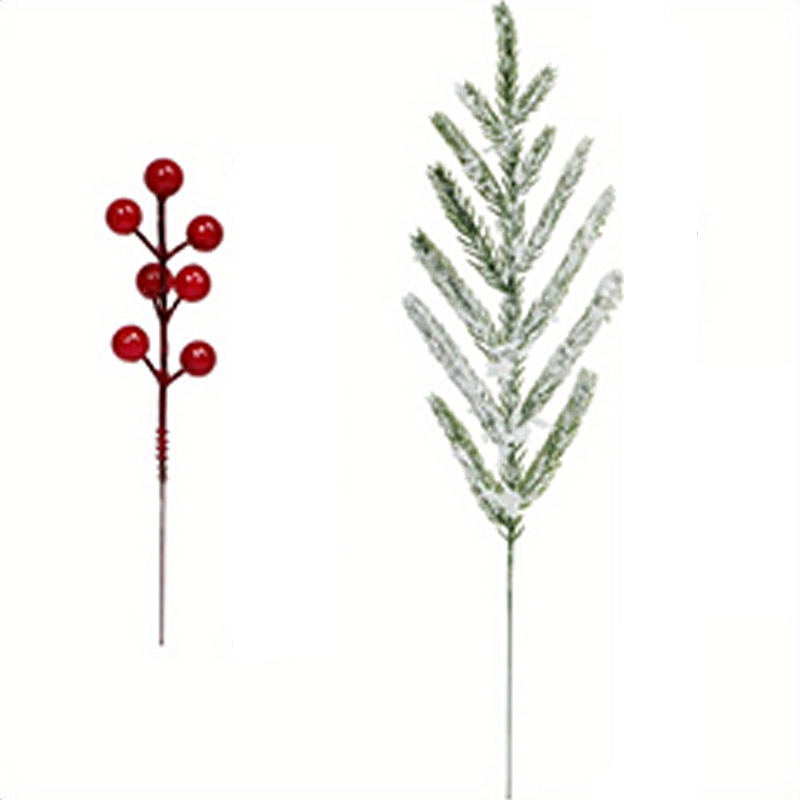 厂家批发单支仿真软胶绿植手感束跨境爆品圣诞节装饰松针组合定制详情6