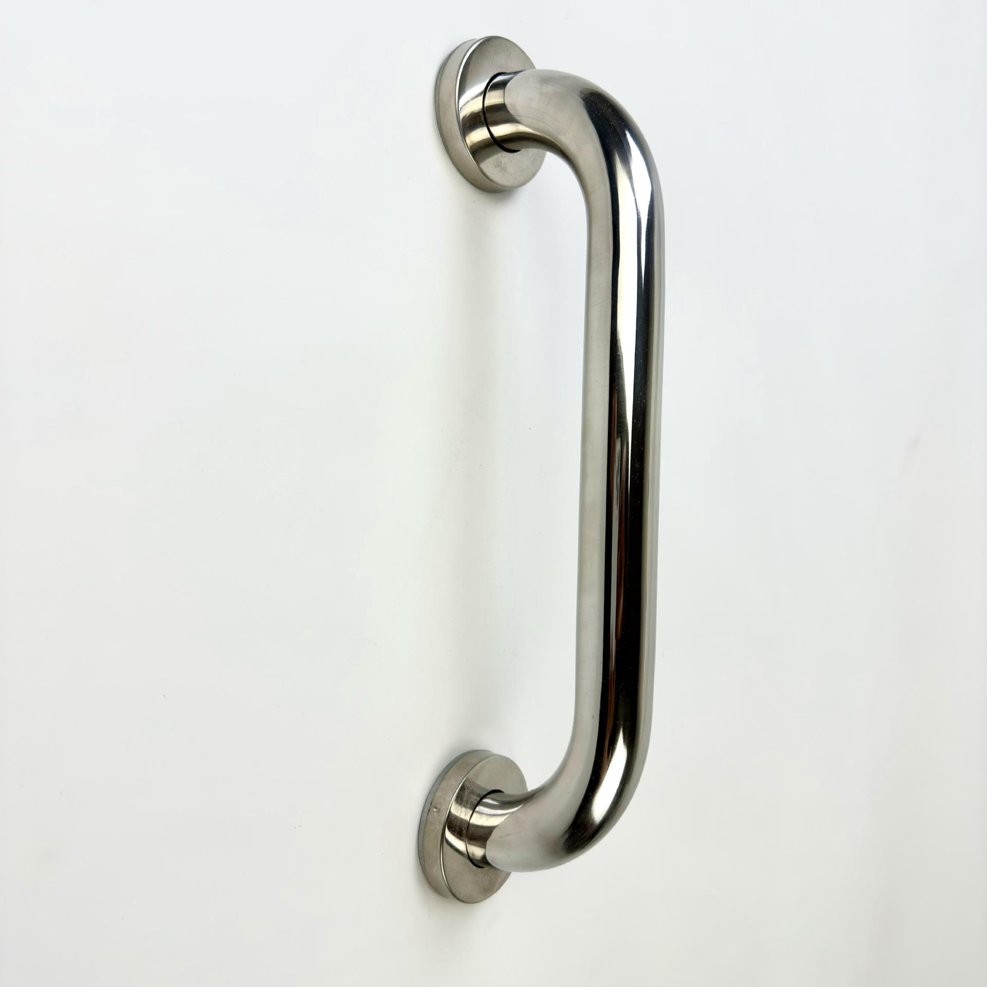 Factory wholesale thickened glass door elbow handles, security door wooden door handles, polished simple stainless steel handles pic 21