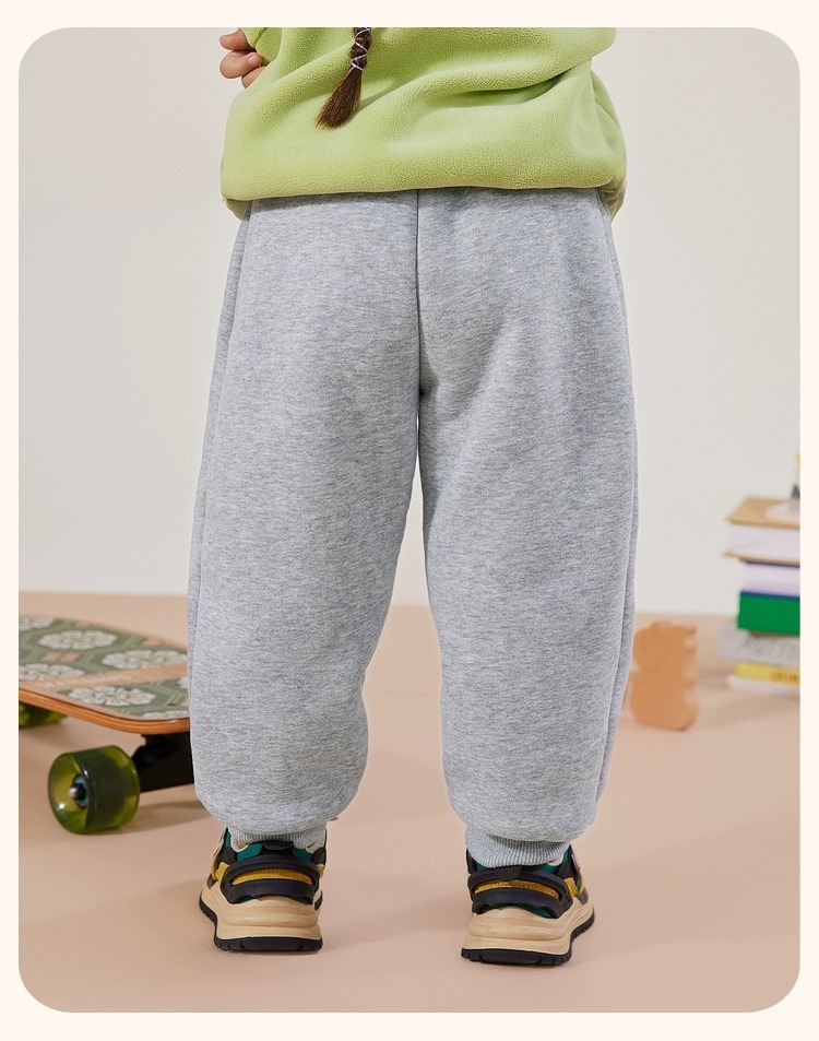 嘟嘟家宝宝加绒加厚裤子冬季儿童长裤冬装男童运动裤女童休闲卫裤详情22