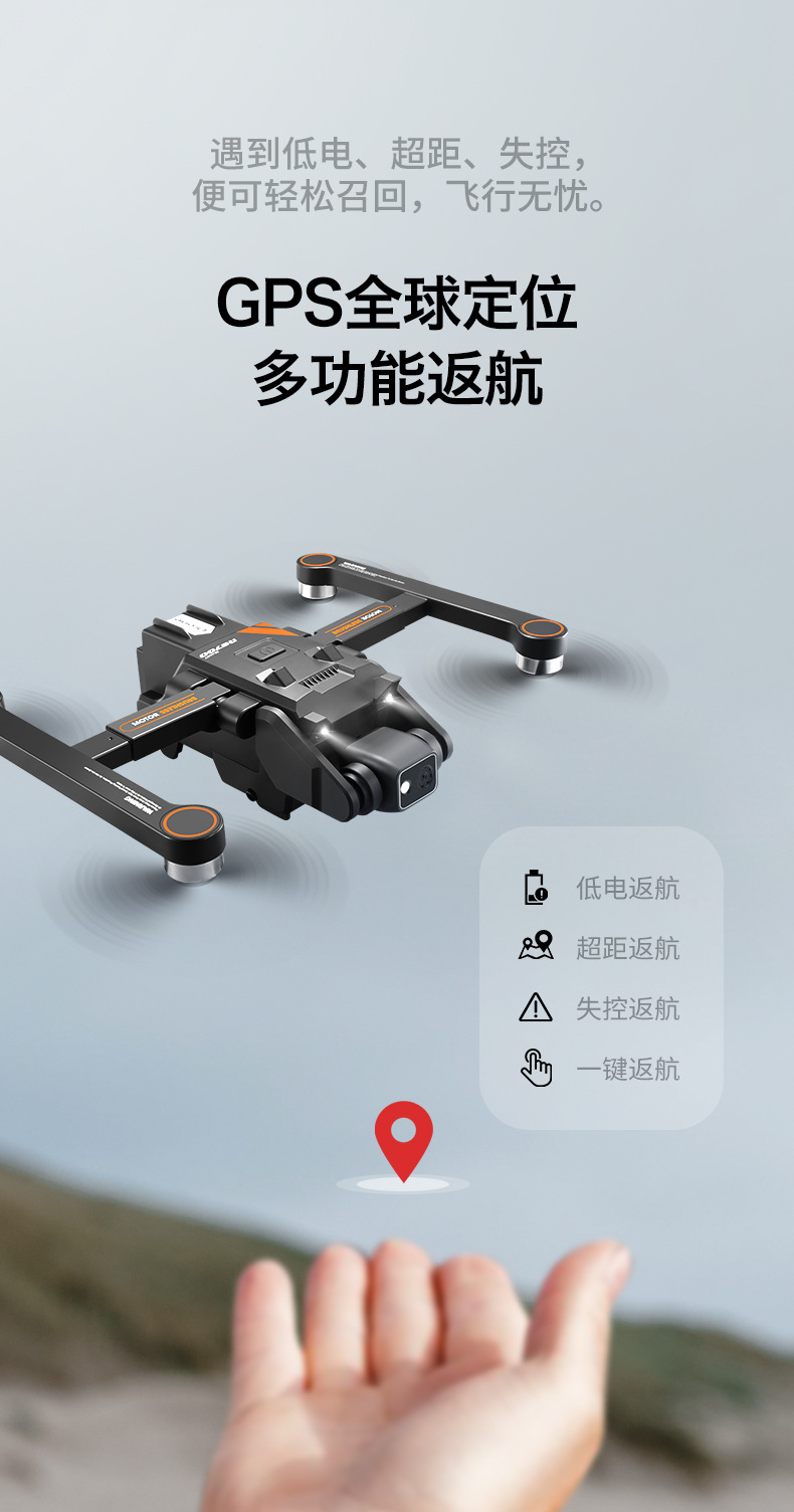 Wholesale of cross-border RG700PRO 4.5-inch screen controlled 5G brushless optical flow laser obstacle avoidance GPS positioning remote control unmanned aerial vehicle pic 11