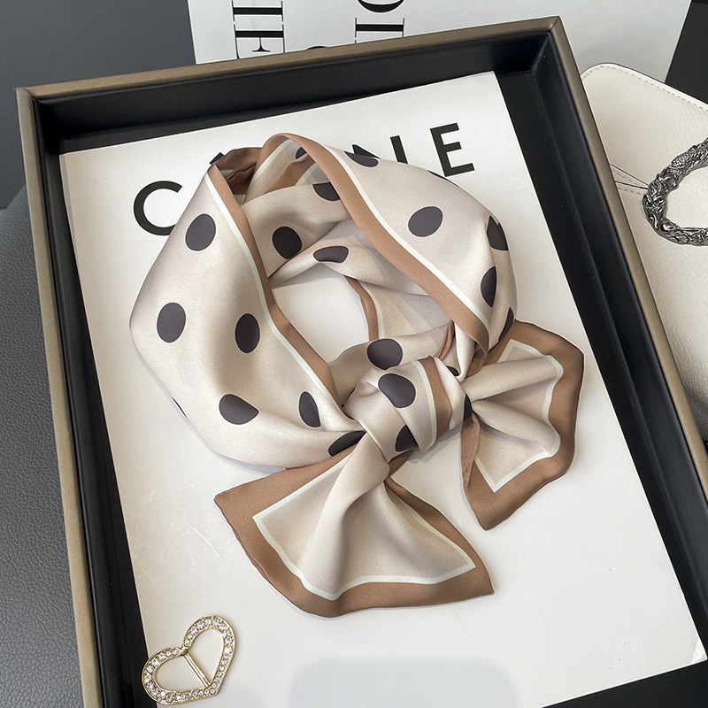 仿丝绸感围巾女式头巾时尚丝滑透气轻质颈巾手提包配件发巾围巾详情8