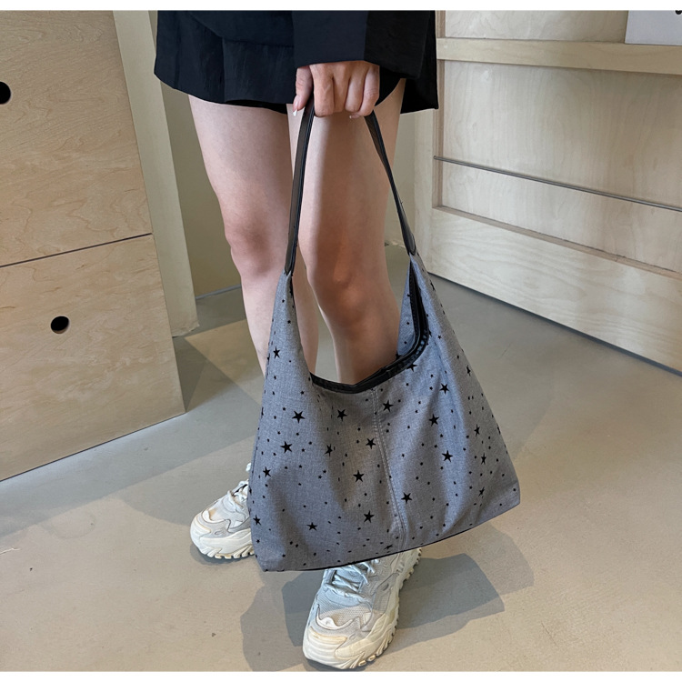 通勤大容量女包新款流行波点单肩包时尚百搭托特水桶包都市斜挎包详情40