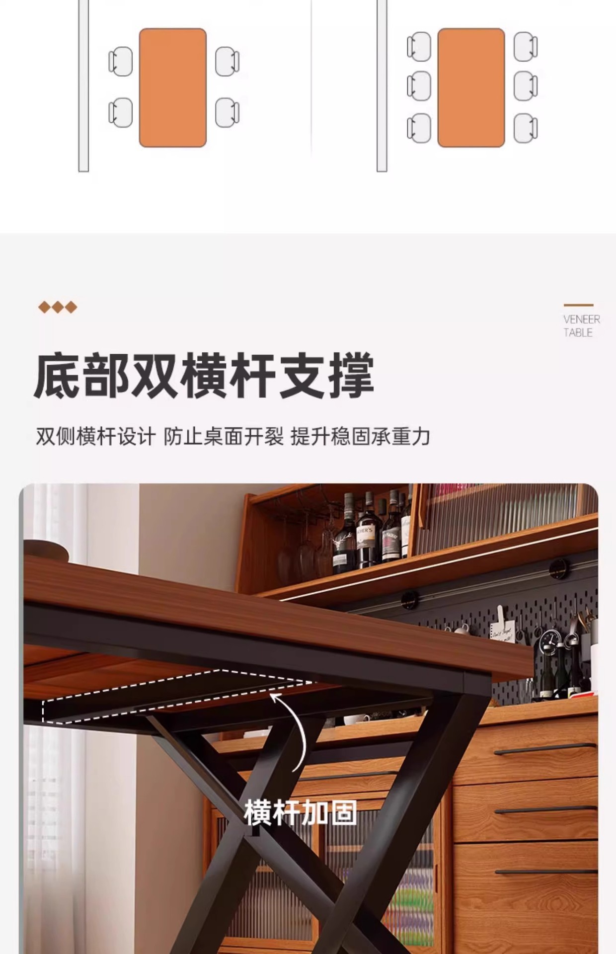星辰工厂批发桌子餐饮商用方形工业风餐厅酒吧咖啡厅专用桌子快餐店烧烤店餐桌详情7