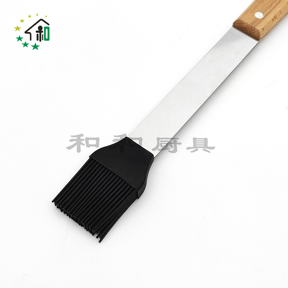 木柄不锈钢斜口料理铲煎铲烧烤铁刷烧烤工具铲子铁板烧炒牛排扒铲详情12
