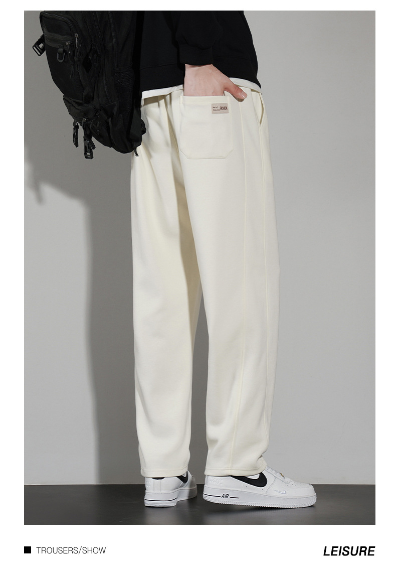 裤子男款秋冬季百搭休闲裤男士垂感阔腿宽松运动直筒长裤百搭卫裤详情19