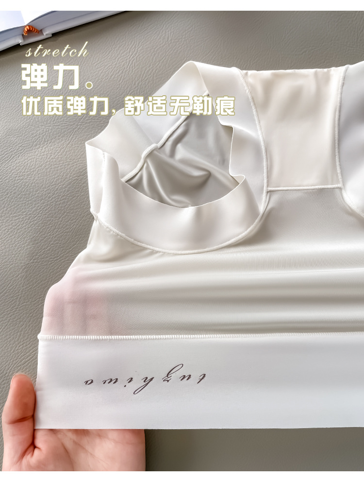 无痕冰丝高腰裸感内裤女士蚕丝抑菌裆清纯日系超薄舒适透气三角裤详情9
