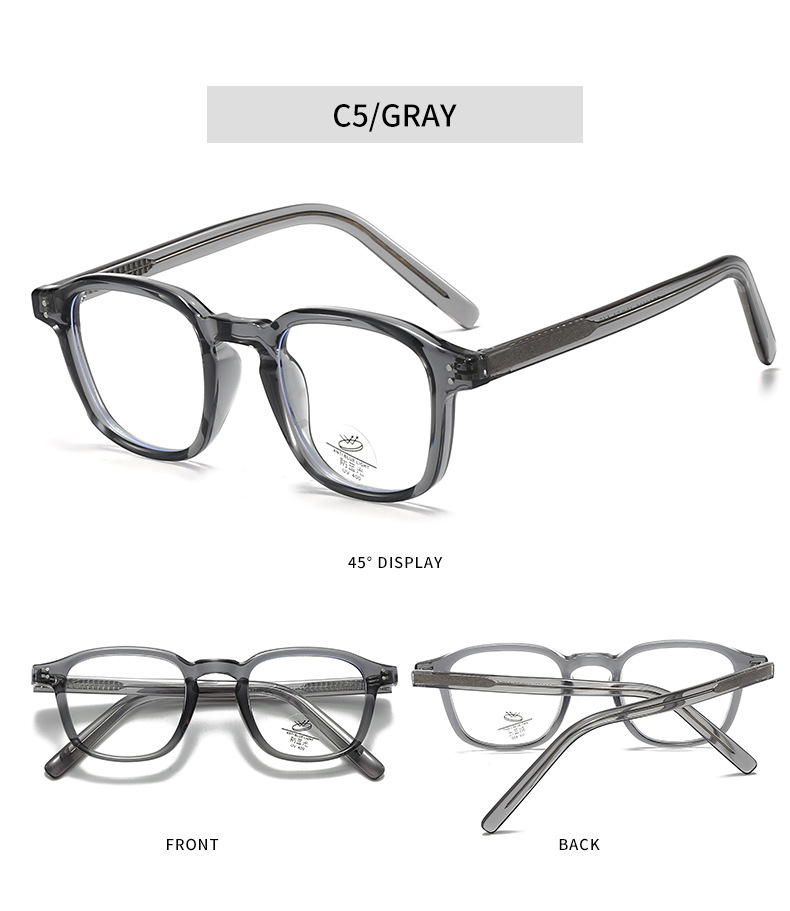 跨境i潮ns风TR90眼镜插芯脚超轻防蓝光平光眼镜可配近视眼镜框架详情12