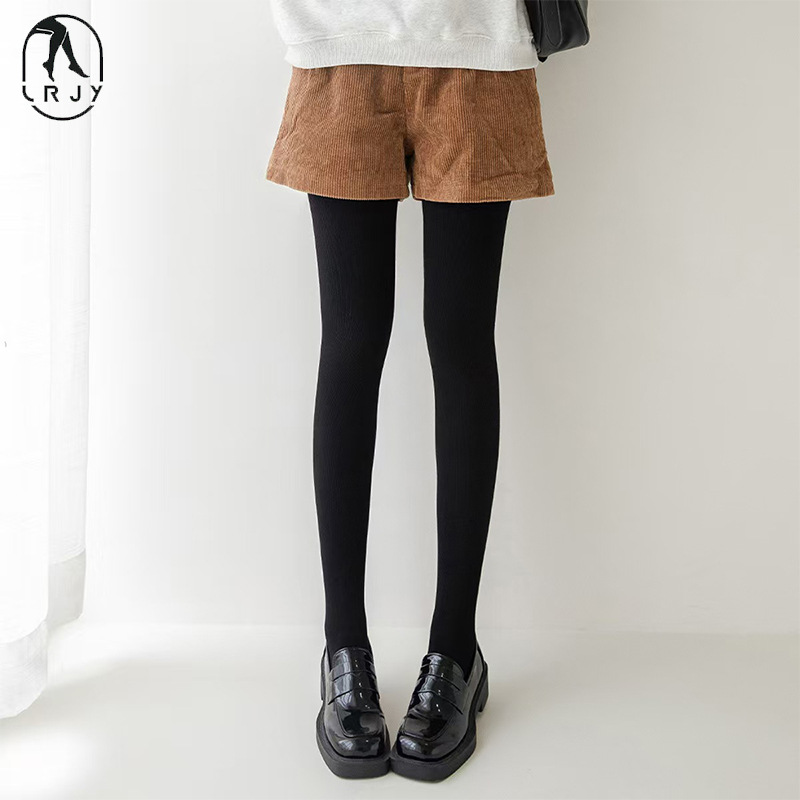 棉竖条深灰色打底裤秋冬保暖加厚打底裤女棉毛圈压力美腿显瘦高腰详情8