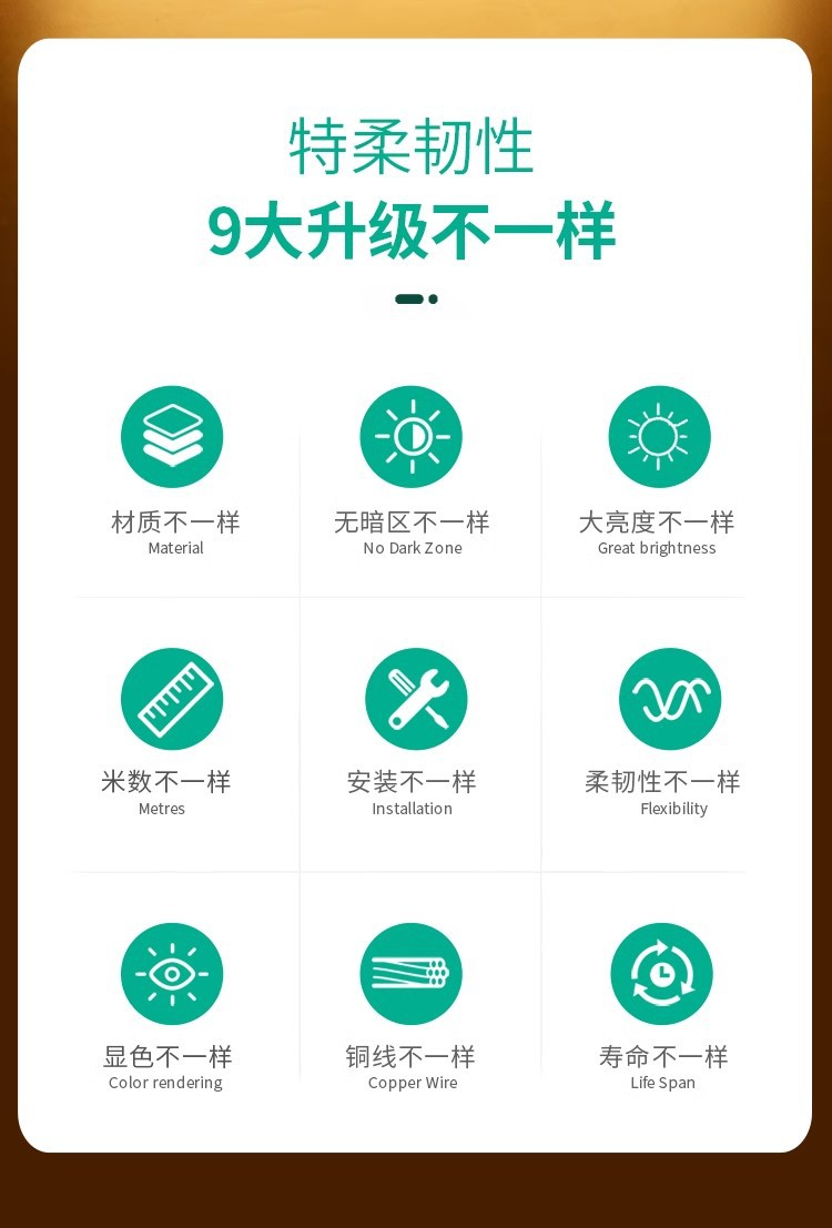 Ultra-thin led light strip 220v ultra-bright outdoor waterproof self-adhesive linear atmosphere home living room ceiling COB soft light strip pic 3