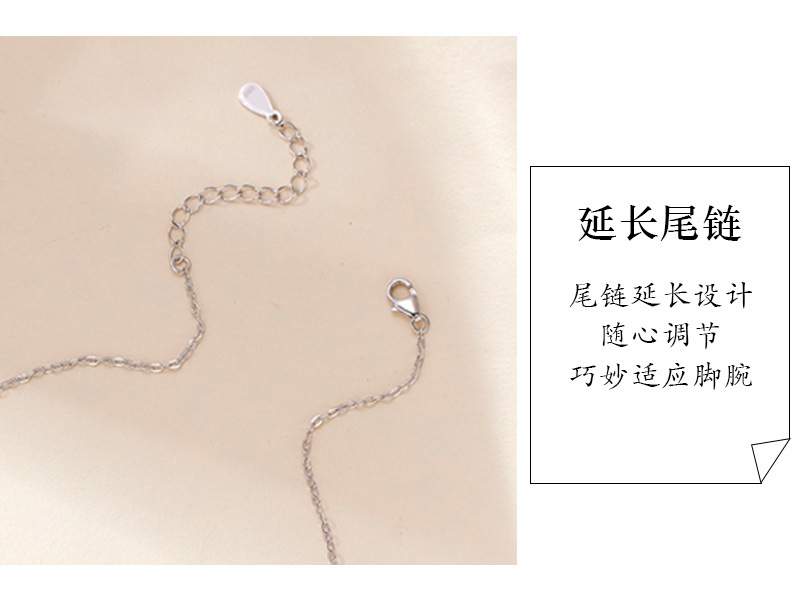 新款夏季铜钱铃铛脚链女孩高级感纯银s925小众简约饰品学生送闺蜜详情9