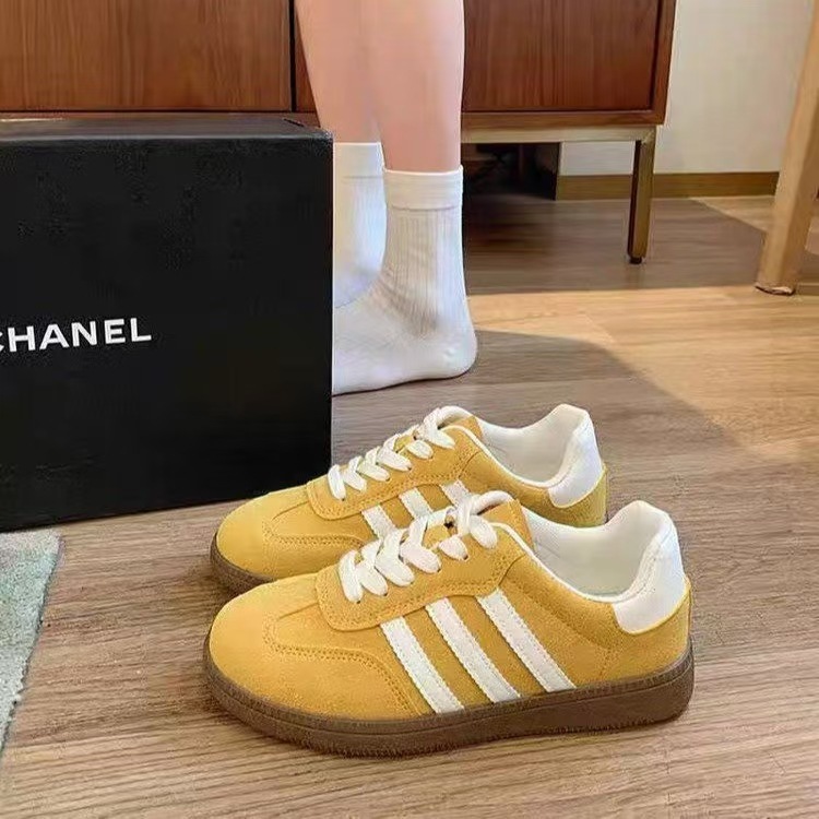 德训鞋女八个色2024秋季新款学生百搭休闲运动小白鞋女三杠鞋子详情2