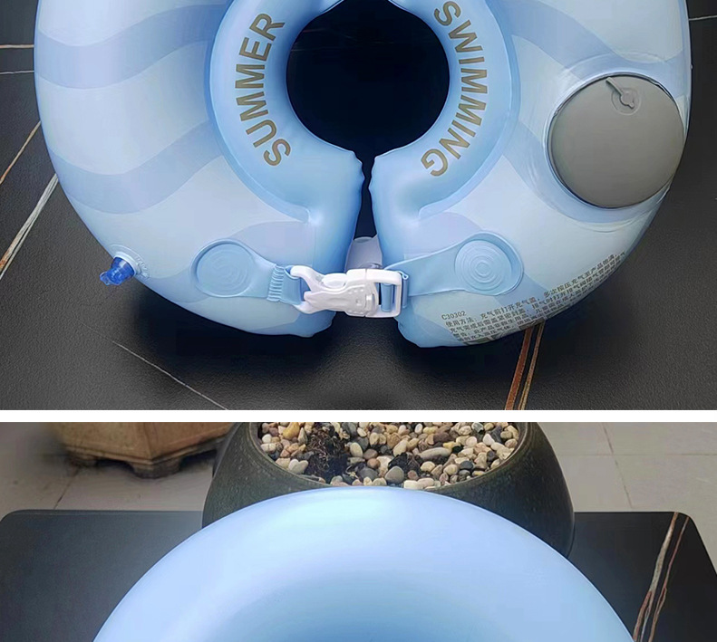 Wholesale of inflatable swimming neck rings for newborns and infants aged 0-6 months, with pressure type pic 10