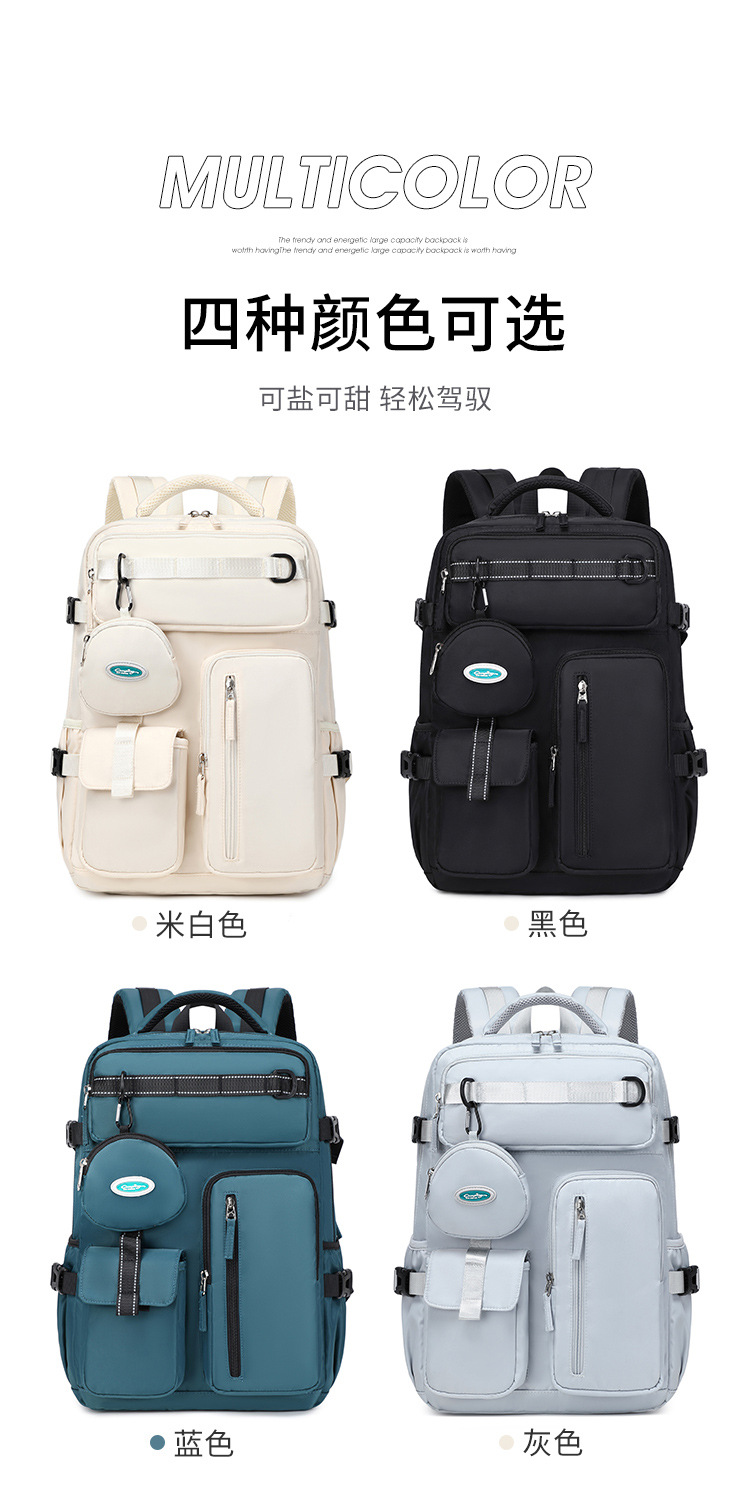 跨境电脑背包通用出差旅行大容量多功能防水干湿分离收纳学生书包详情6