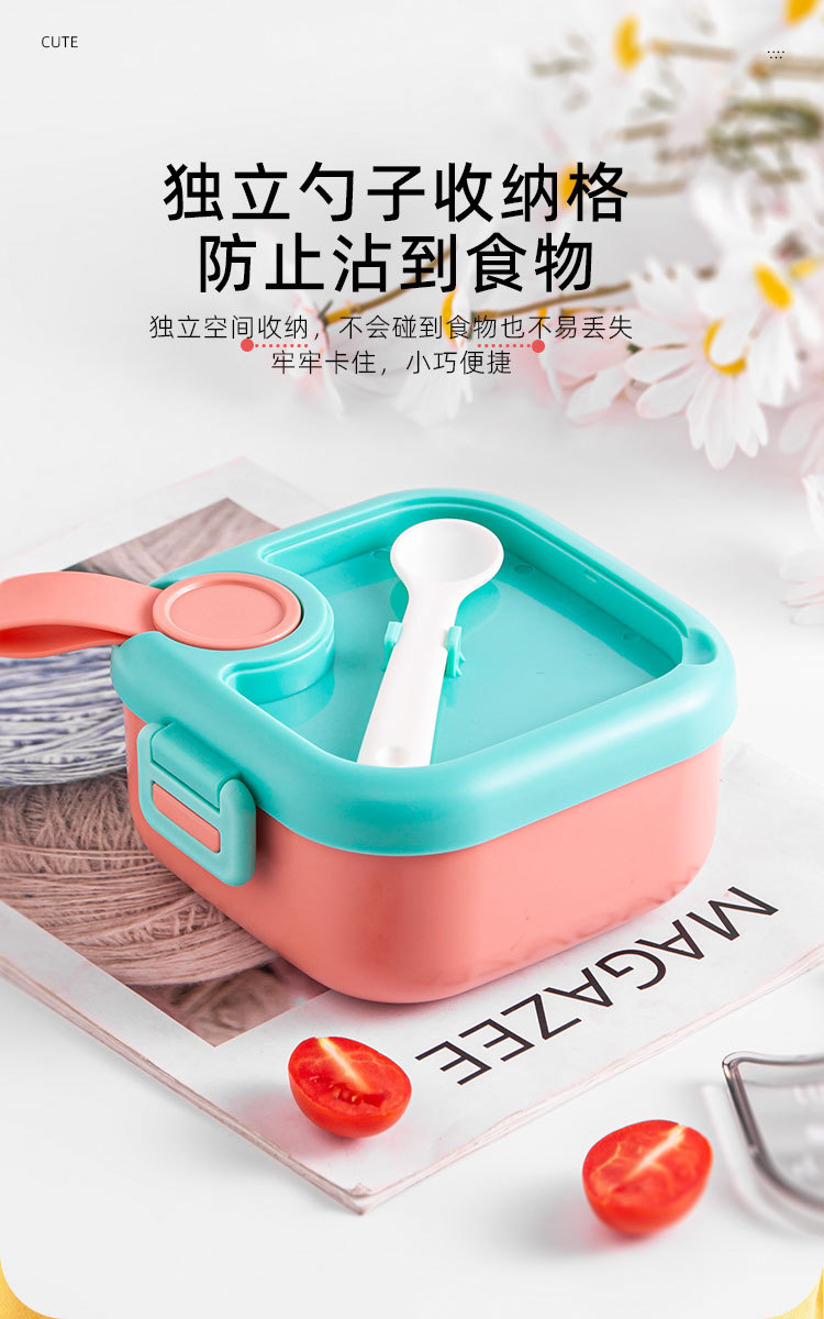 厂家直发宝宝外出便携304不锈钢pp辅食碗套装抖音快手一件代发详情8