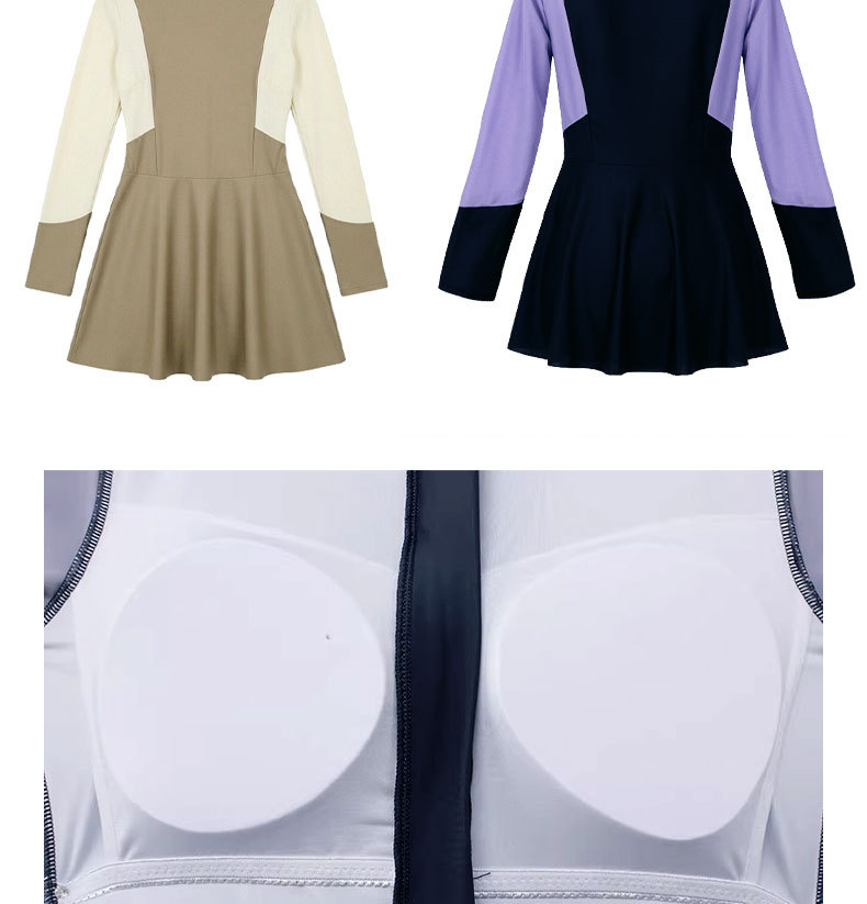 泳衣女款连体长袖独立长裤两件套装运动休闲全身防晒显瘦泳装批发125160详情16