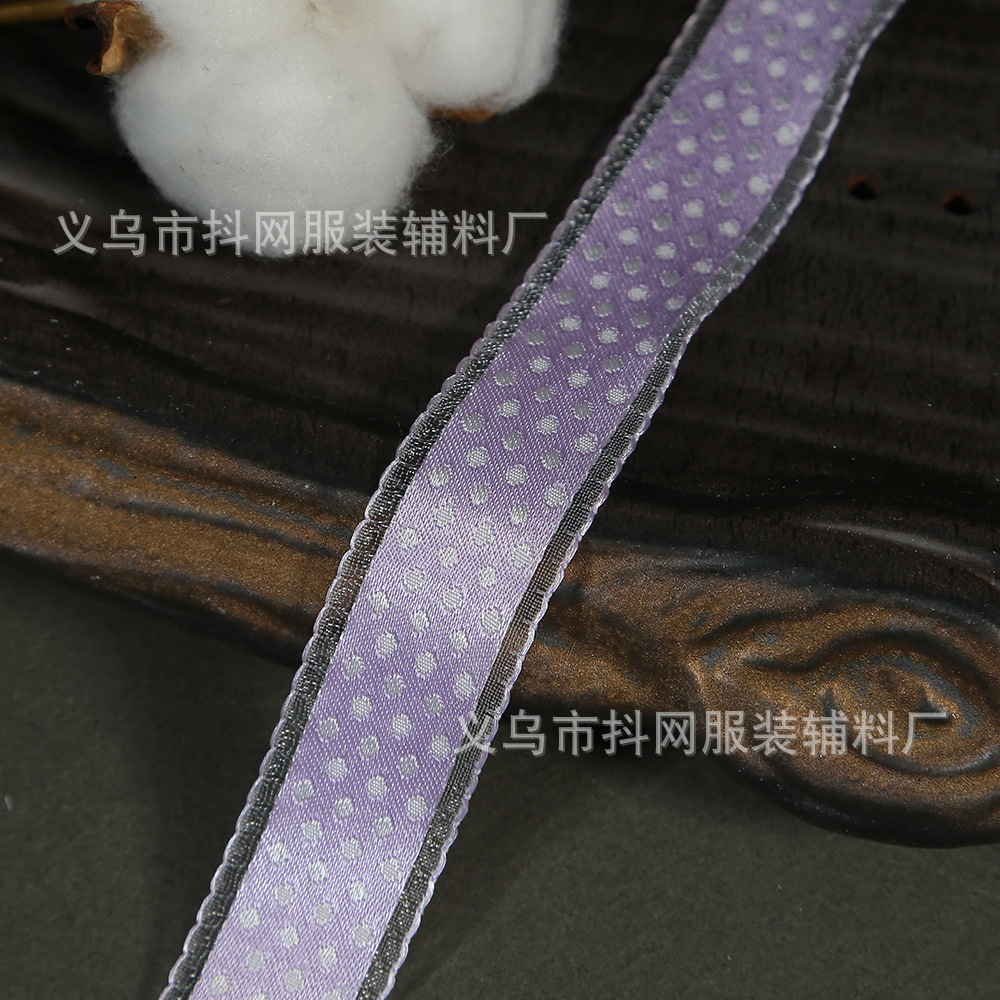 Korean style 2.6cm colorful polka dot ribbon gift box packaging decoration polyester ribbon diy bow hair accessory webband accessories pic 8