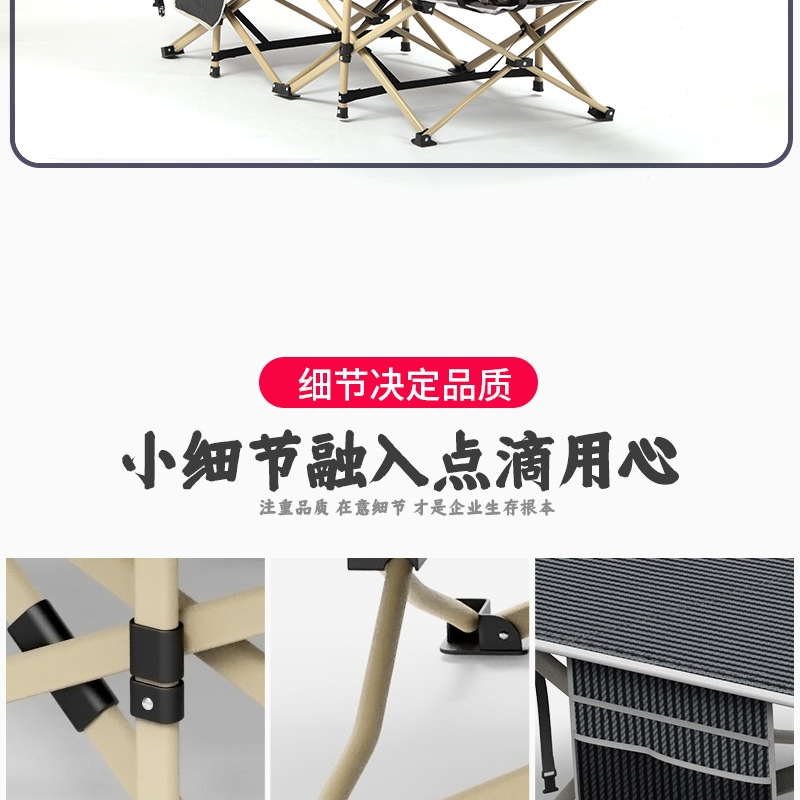 Chuntai folding bed for midday rest, office nap, outdoor Oxford cloth, Army simple and portable single folding bed for companionship pic 19