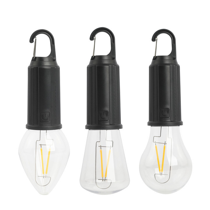 太阳能露营灯球泡钨丝灯 三挡调光防水帐篷灯 户外野营氛围手提灯详情11