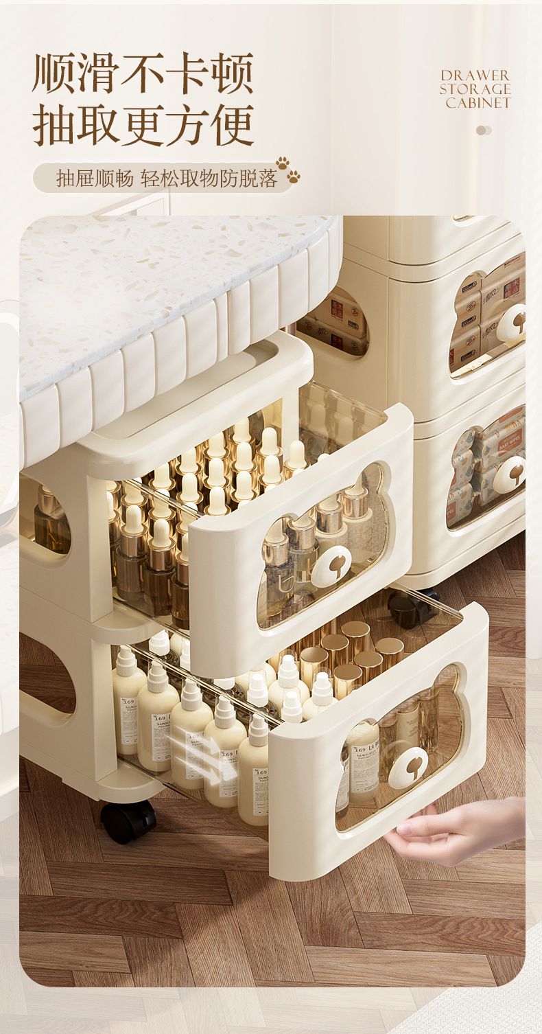 客厅儿童整理玩具宝宝零食柜多层置物收纳架多功能家用PP收纳柜详情5