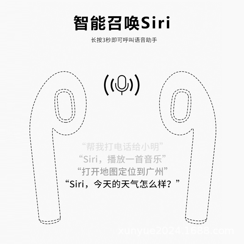 Cross-border compatible Apple Bluetooth headphones, 5th generation wireless headphones, Huaqiangbei 3rd generation noise-cancelling i12pro4, 4th generation i7 pic 3