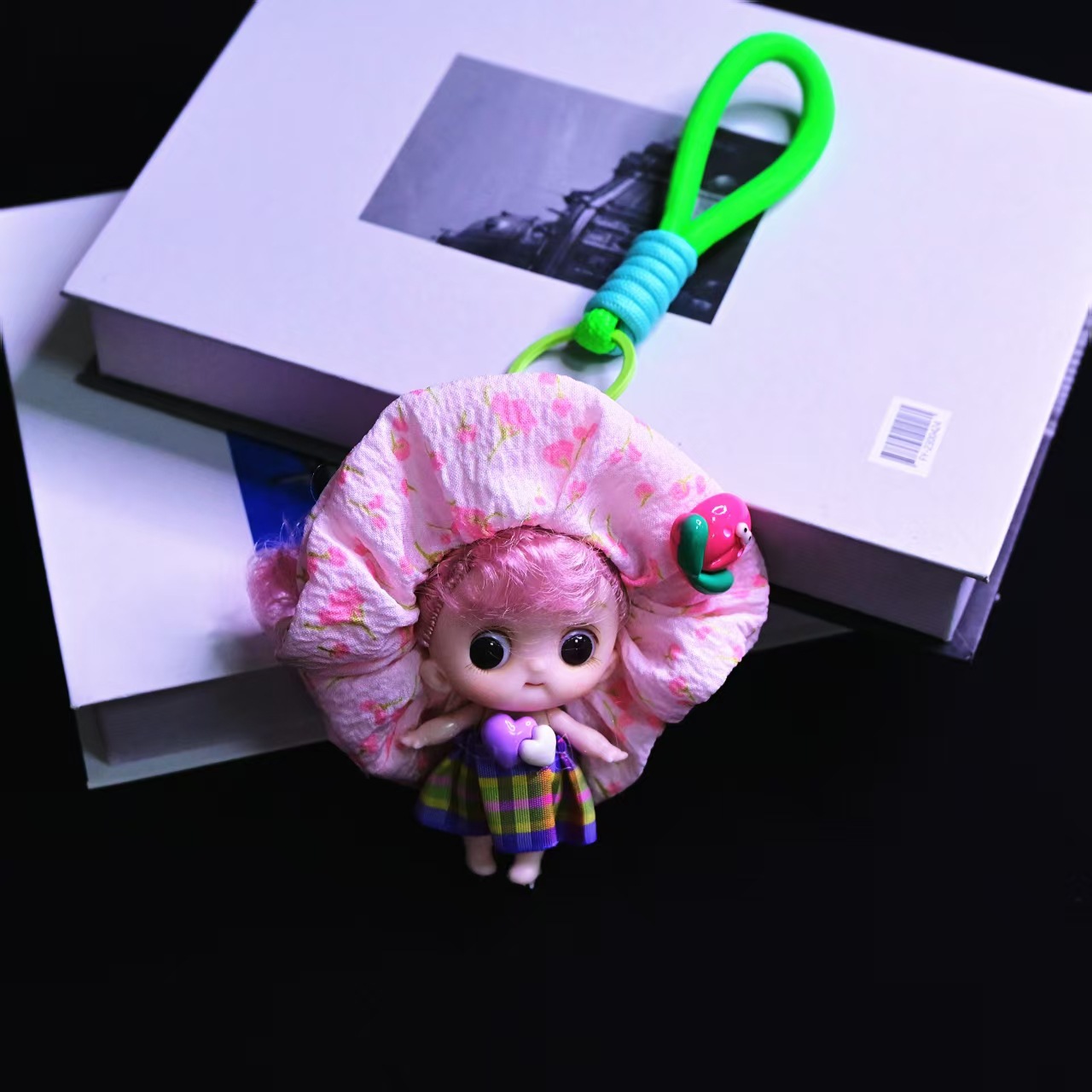 可爱大眼萌妹包包挂件miu系芭比娃娃包包钥匙扣少女diy挂饰ins风详情4