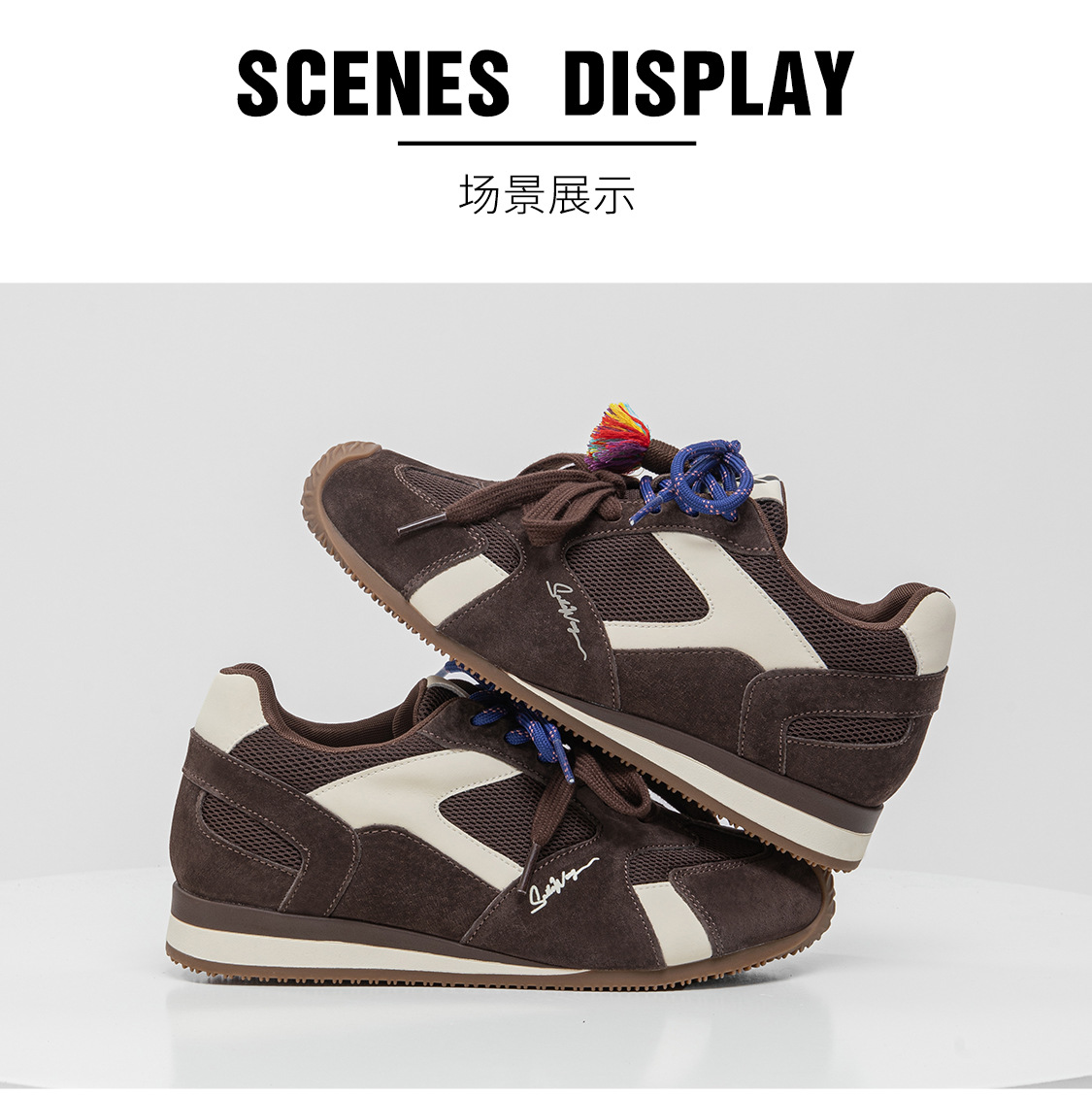 复古德训鞋女2025秋冬新款潮流透气鞋子内增高真皮百搭运动休闲鞋详情16