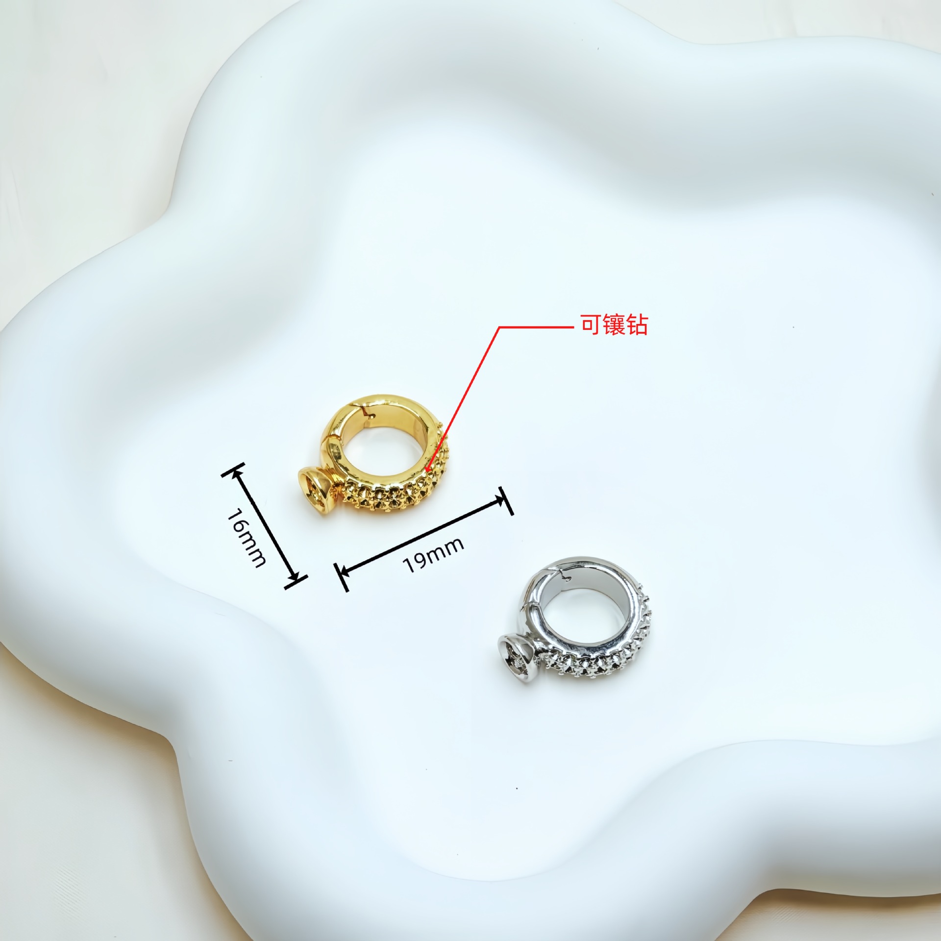 diy铜镀18K真金手工异型龙虾扣饰品配件批发 保色万能扣串珠手链详情8